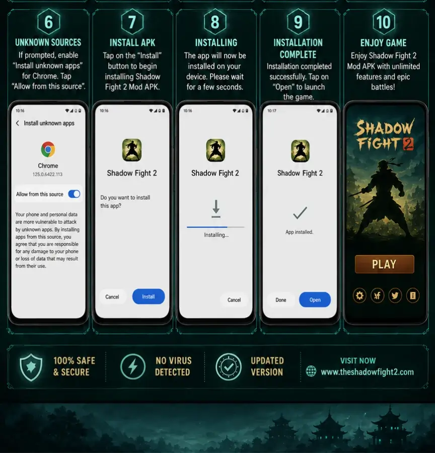 Install Shadow Fight 2 Mod Apk