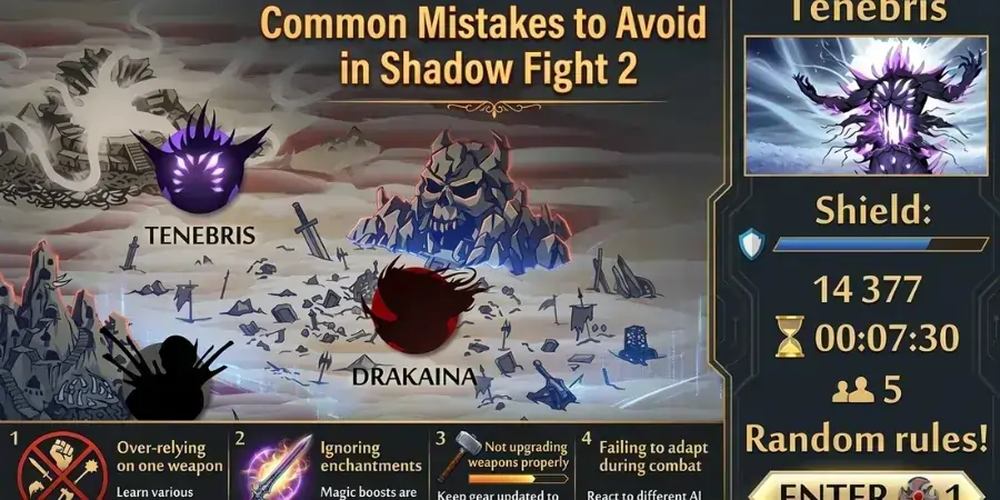 Common Mistakes to Avoid in Shadow Fight 2 Mod Apk