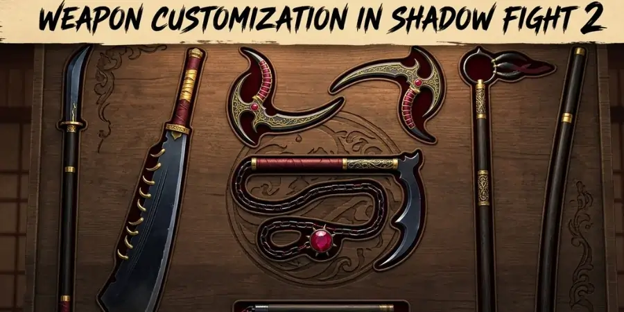 Weapon Customization in Shadow Fight 2 MOD APK