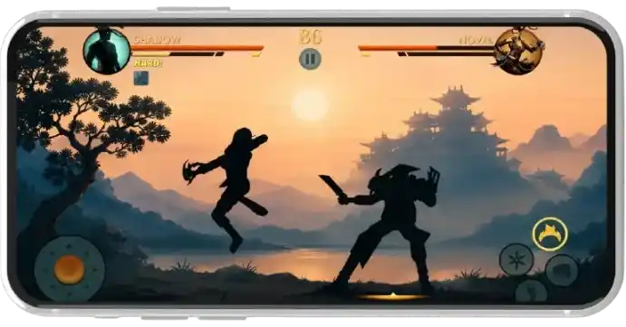 Shadow Fight 2 MOD APK v2.46.0 (2026) Unlimited Money, Gems & Max Level 37 Playing Shadow Fight 2 MOD APK on Android